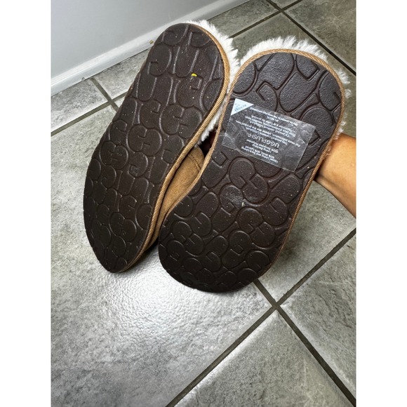 UGG Scuffette II Suede Shearling Lined Slippers Chestnut Women US 6 - Picture 5 of 6
